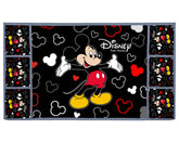Kuber Industries Disney Print Satin Fridge Top Cover with 6 Utility Side Pockets (Black)